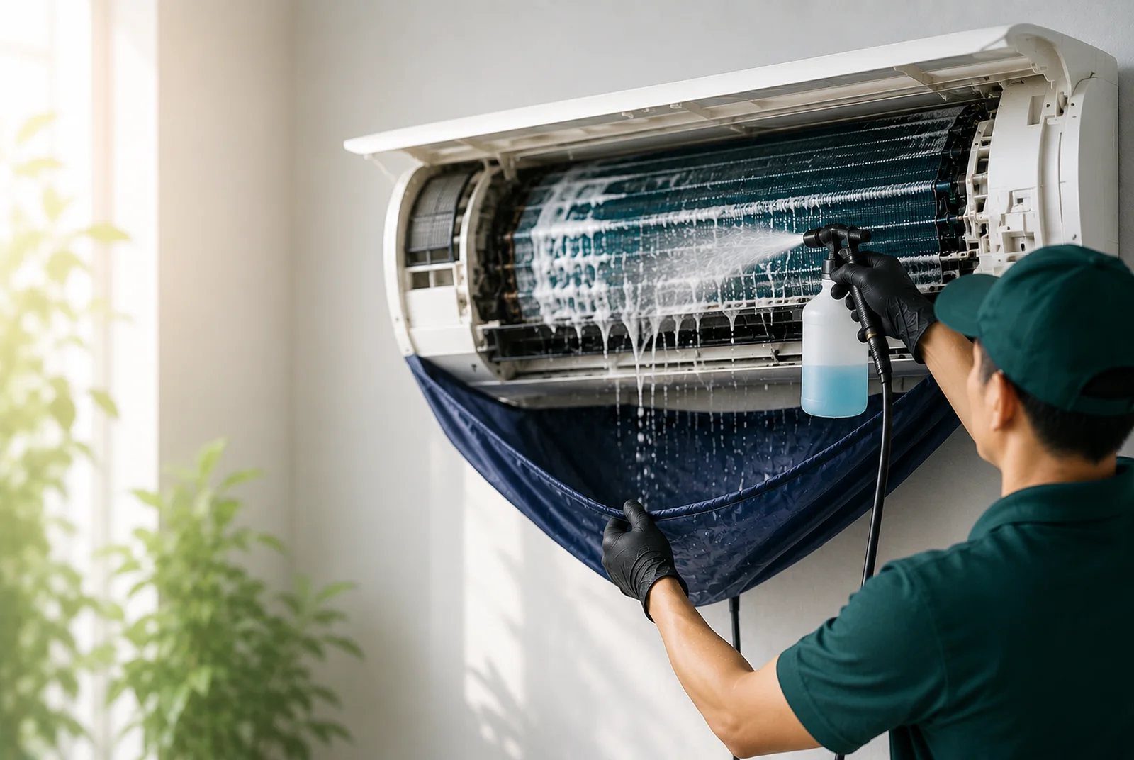 Professional aircon chemical wash service in Singapore