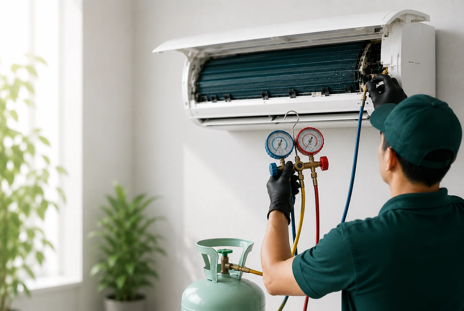 Professional aircon gas top-up service
