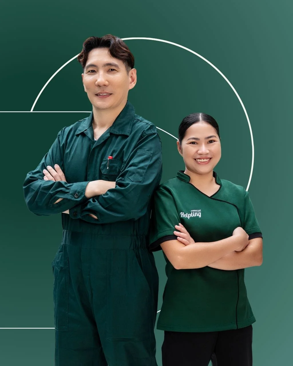 Helpling service provider in uniform