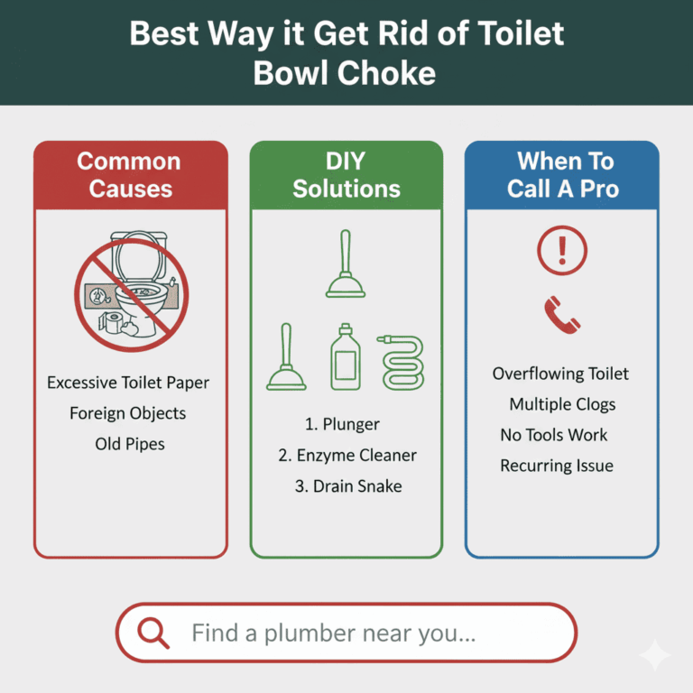 Best Way to Get Rid of Toilet Bowl Choke