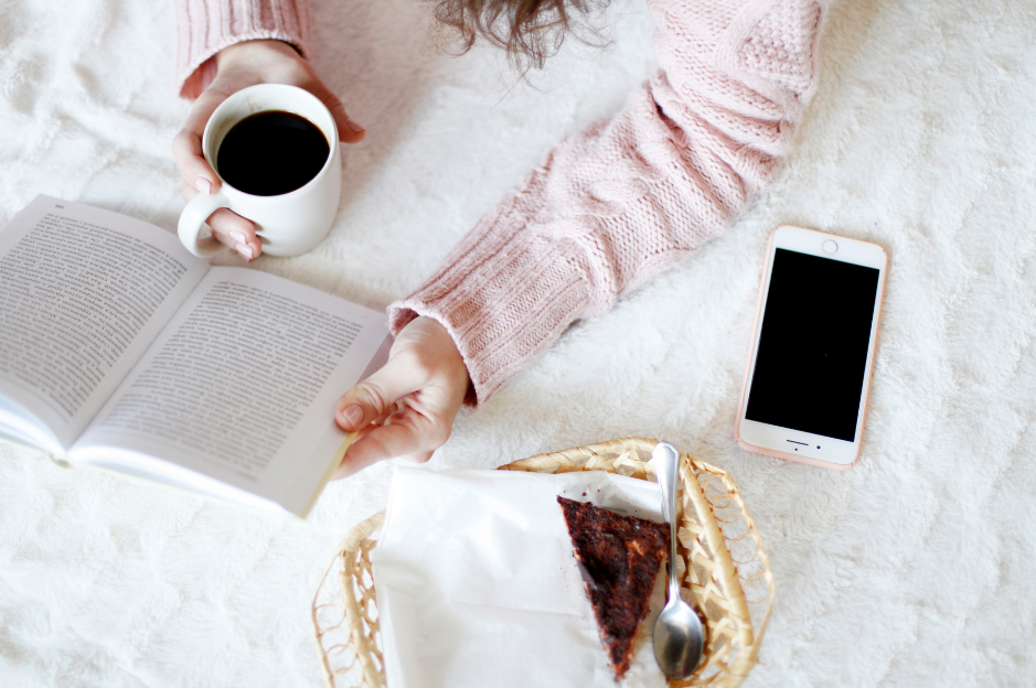 girl reading a book