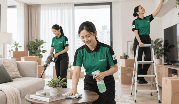 Helpling move in and move out cleaning service in Singapore
