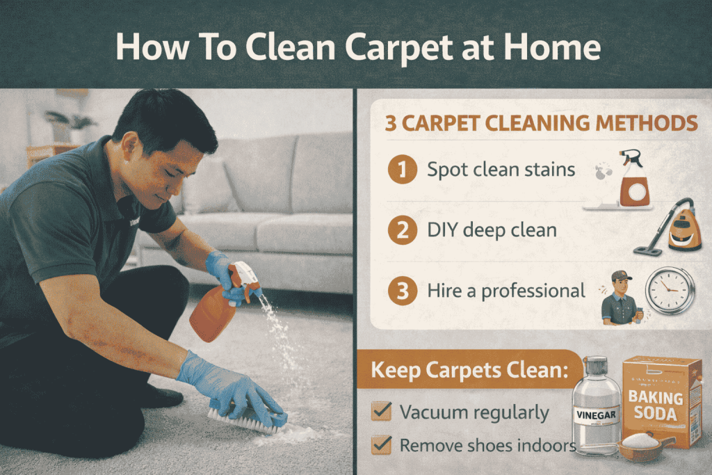 How To Clean A Carpet At Home | Easy Steps (2026)